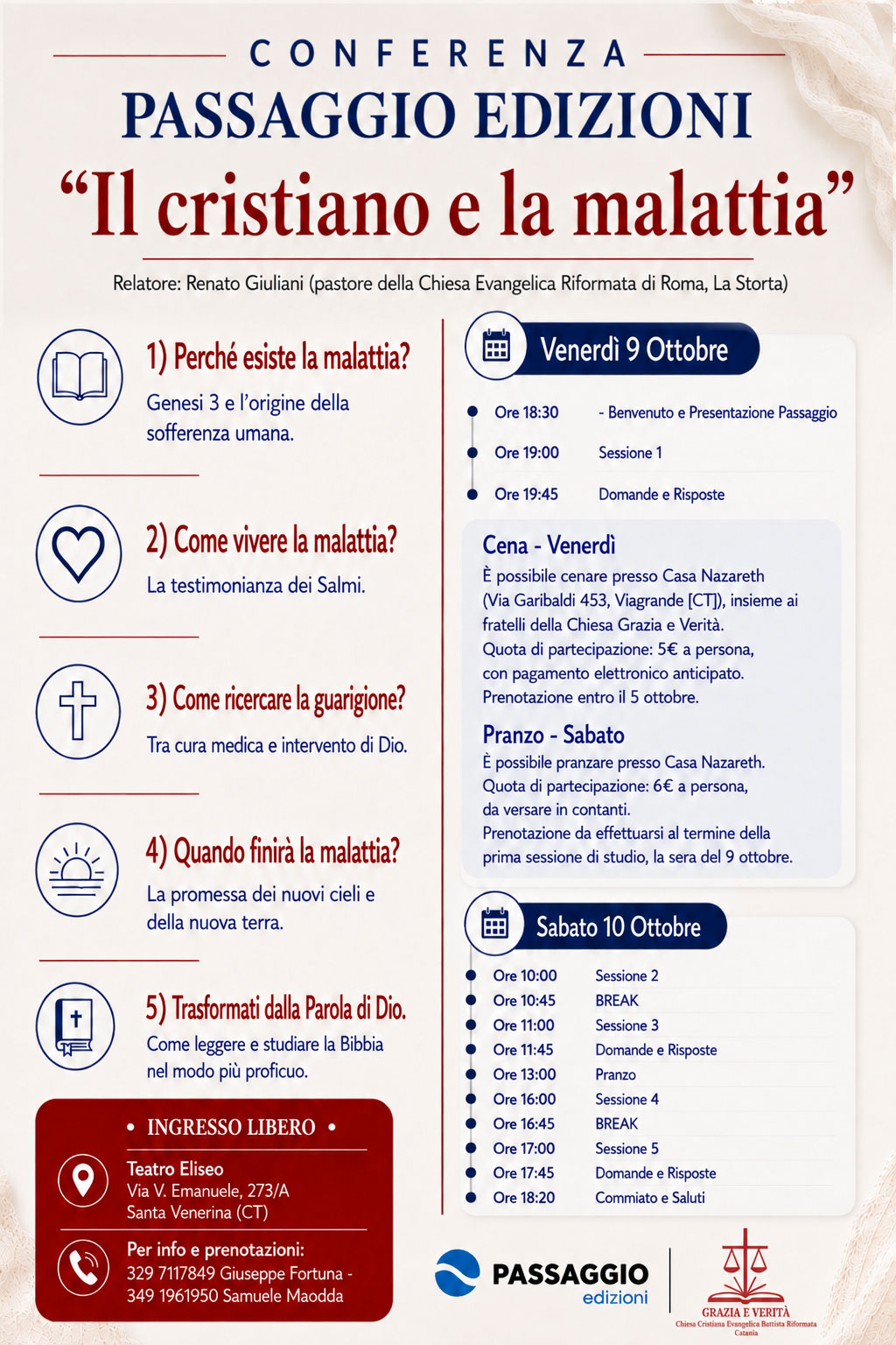 Conferenza: Il cristiano e la malattia